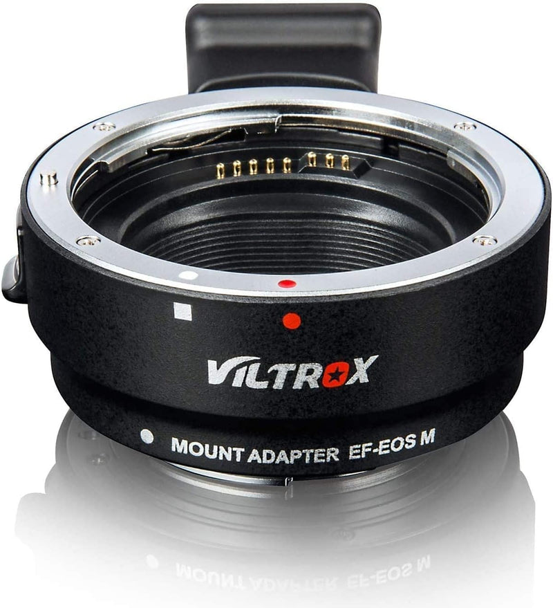 [Australia - AusPower] - VILTROX EF-EOS M Lens Mount Auto Focus Adapter, Compatible with Canon EF/EF-S Lens to Canon EOS M (EF-M Mount) Mirrorless Camera Body EOS M100 M50 M3 M10 M6 M5 
