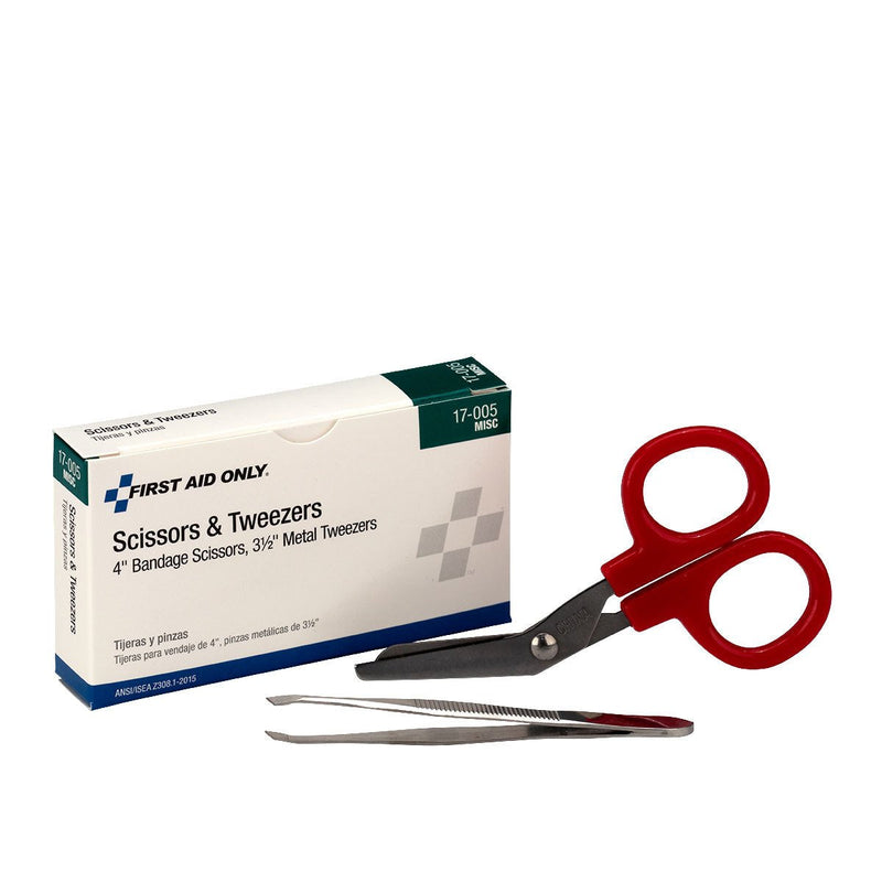 [Australia - AusPower] - First Aid Only 17-005 Bandage Scissors and Forcep Tweezers Combo Pack 1 Count (Pack of 1) 