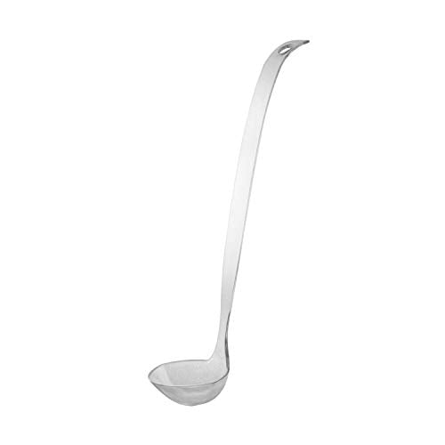 Party Essentials N024821 Plastic Hangable Ladle with Label, 2-Ounce Capacity, Clear (Case of 48) 2 oz