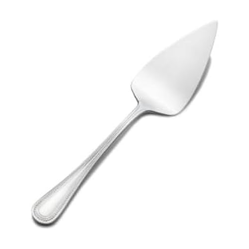 Wallace Continental Bead 18/10 stainless steel pie server with silver finish, designed for serving cakes, pies, and pastries.