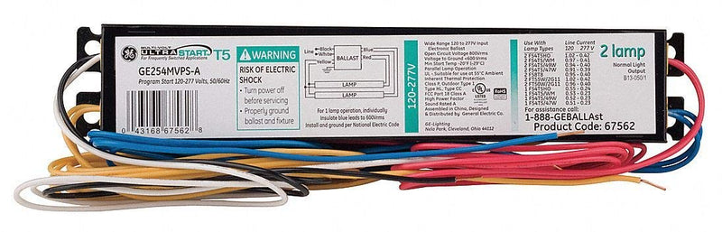 [Australia - AusPower] - GE GE254MVPS-A UltraStart? T5 Watt-Miser 2-Lamp 54W T5HO Ballast 67562 