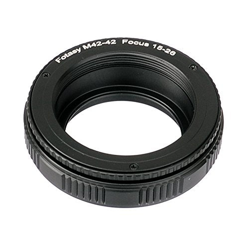 Fotasy M42 15-26mm Macro Helicoid Adapter, 42mm Focusing Helicoid Extention Tube, 11mm Max Movement, Fits M42 Screw Mount Lens