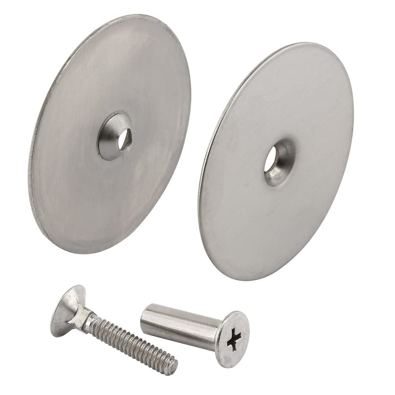 Prime-Line U 10677 Steel Door Hole Cover Plate, Stainless Steel (Single Pack) 2-5/8 in. (Pack of 1)