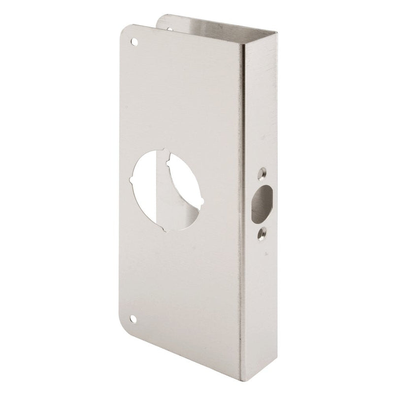 Prime-Line U 9587 Stainless Steel Lock and Door Reinforcement Plate for 1-3/8 In. Thick Doors, Stainless Steel Finish (Single Pack) 1-3/8"