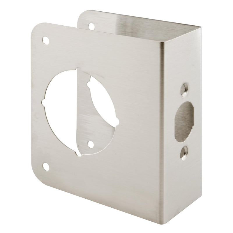 Prime-Line U 9592 Stainless Steel Lock and Door Reinforcer, 1-3/4 In. x 4-1/2 In., 2-1/8 In. Single Bore, 2-3/4 In. Backset, Silver (Single Pack) 1-3/4 "
