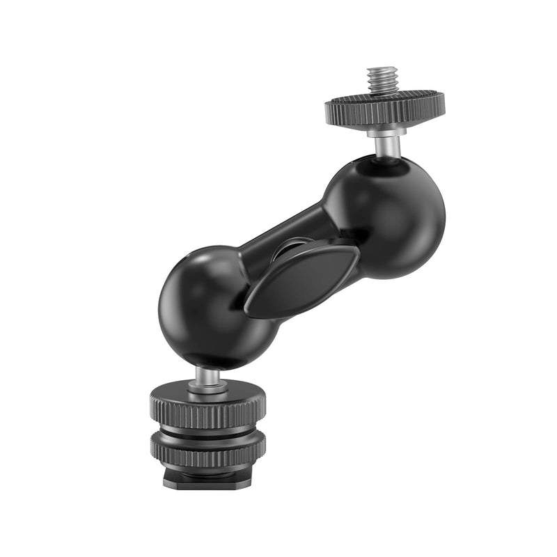 [Australia - AusPower] - SmallRig Cool Ballhead, Multi-Function Double Ball Dead Adapter with Shoe Mount & 1/4" Screw for Monitors Led Light Microphone - 1135 