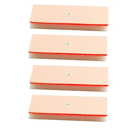 [Australia - AusPower] - Artificial Skin-Like Pads Set - Pack of 4 NEW - FREE PACK OF 24 NEEDLES WITH THREAD & 4 FREE CRILEWOOD NEEDLE HOLDERS - GET PRACTISING STRAIGHT AWAY 