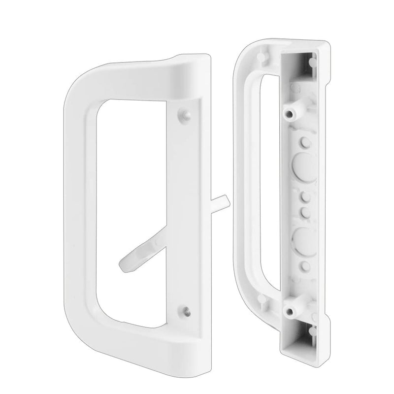 Prime-Line C 1177 Diecast Mortise Style Sliding Door Handle, 1-3/8 Inch Projection, White (1 set)