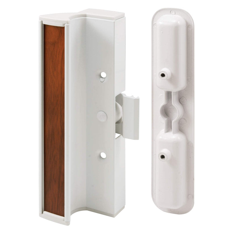 Prime-Line C 1202 Sliding Door Handle, White, Single Pack | Aluminum and Diecast, Clamp Style