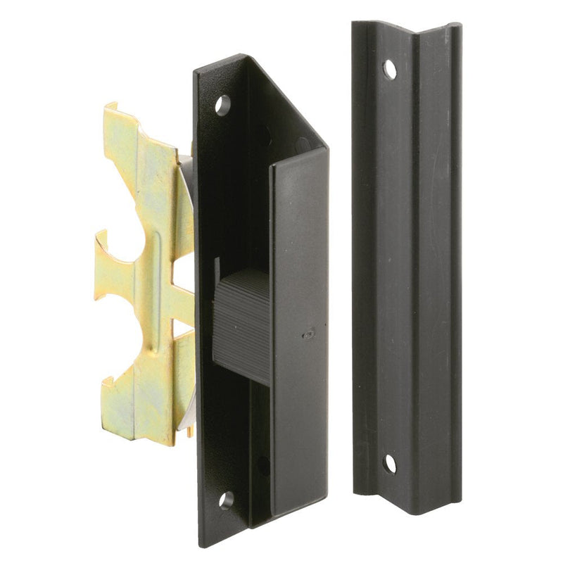 Prime-Line A 220 Black, Screen Door Latch and Pull, fits Bay Mills (Single Pack), Plastic/Steel/Zinc