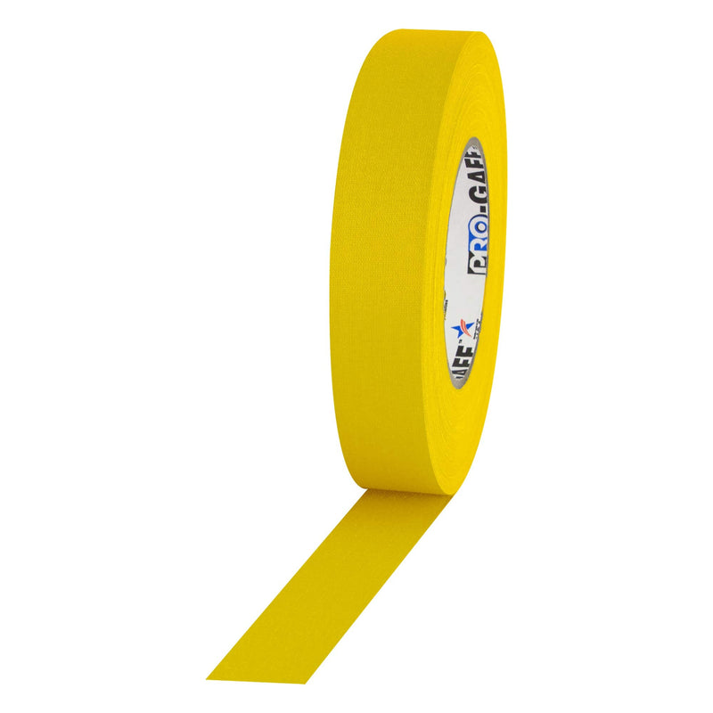 [Australia - AusPower] - 1" Width ProTapes Pro Gaff Premium Matte Cloth Gaffer's Tape With Rubber Adhesive, 11 mils Thick, 55 yds Length, Yellow (Pack of 1) 1"x55yds 