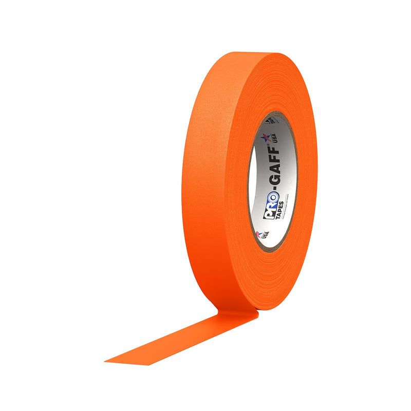 [Australia - AusPower] - 1" Width ProTapes Pro Gaff Premium Matte Cloth Gaffer's Tape With Rubber Adhesive, 50 yds Length x, Fluorescent Orange (Pack of 1) 