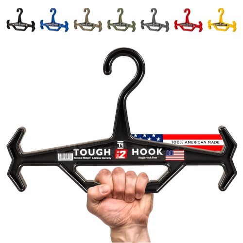 Tough Hook Multipurpose Heavy Duty Hanger, USA Made, Tactical Gear, 1 Black Black Standard Pack of 1
