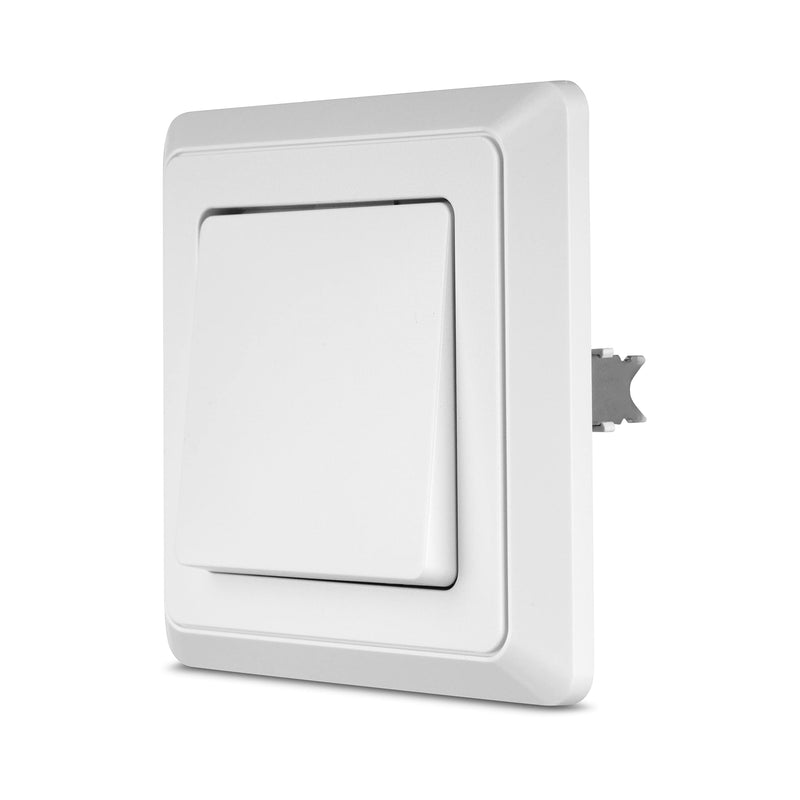 REV PrimaLuxe Flush-Mounted Light Switch A/W Switch + Frame White Pack of 1 1 x light switch + frame