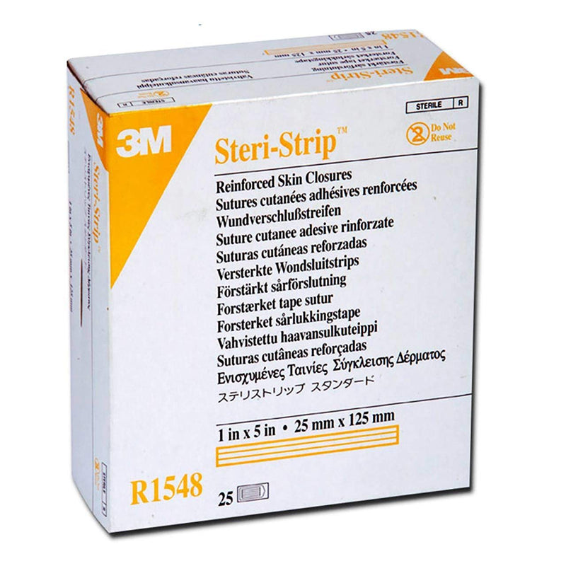 [Australia - AusPower] - 3M Steri-Strip Adhesive Skin Closures, 1" x 5", 25 Packs of 4 Strips 