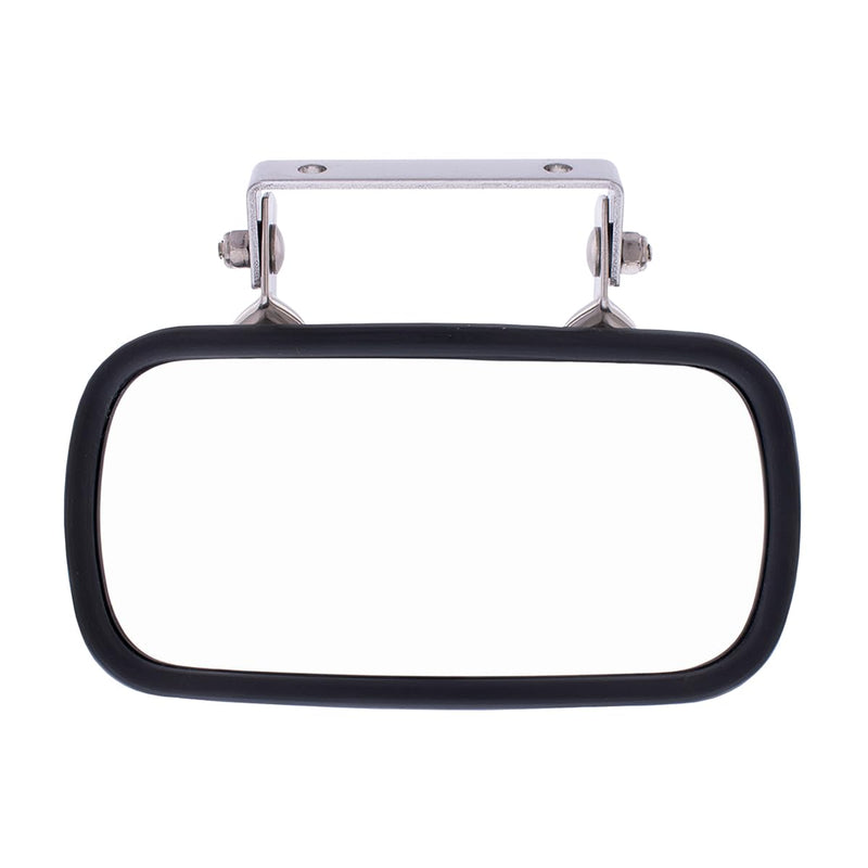 [Australia - AusPower] - United Pacific 43001 Stainless Steel Rectangular Convex Mirror w/U-Bracket for Cars, Trucks, Boats, Tractors, Forklifts, Improves Visibility – 1 Unit 