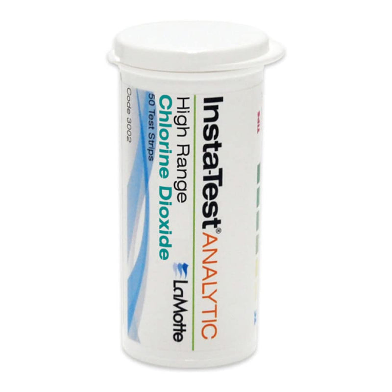 LaMotte Insta-Test 3002 Chlorine Dioxide Single Factor Test Strip, 0-500ppm Range (Vial of 50 Strips) Test Strips, Chlorine Dioxide, 0-500ppm 1 Count (Pack of 50)