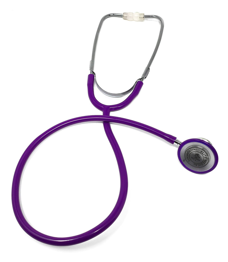 [Australia - AusPower] - EMI Dual Head Stethoscope – Lightweight Aluminum Diagnostic & Screening Tool, Flexible Design – Purple 