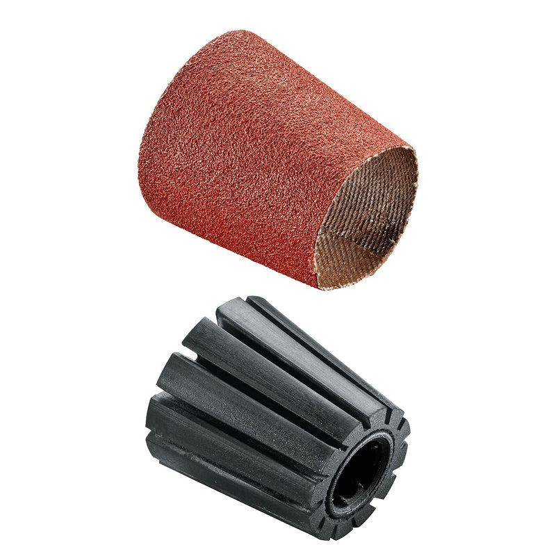 Bosch Home and Garden 1600A00156 30 mm Conical Sanding Sleeve 80 Grit and Shank 30 mm conical grinding pin set