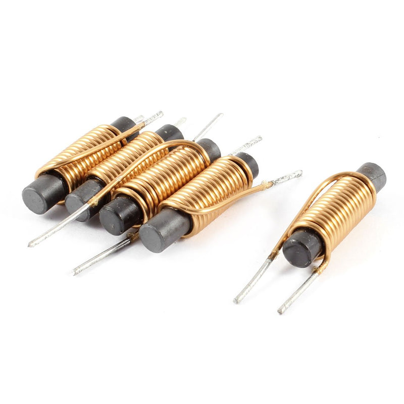 [Australia - AusPower] - uxcell 5 Pcs 6mm x 30mm 15.5 Circle 1mm Wire ferrite Core Radial Leaded Inductors 