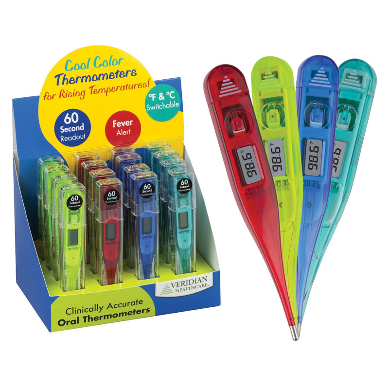 [Australia - AusPower] - Veridian Handheld Fahrenheit/Celsius Digital Thermometer Display Kit Digital Display 08-301VC, 16 Ct 