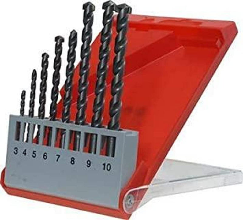 kwb Stone Drill Bit Set, 8-Piece, Drill Set for Rotary and Hammer Drills, Spiral Drill Bit Set 8-teilig