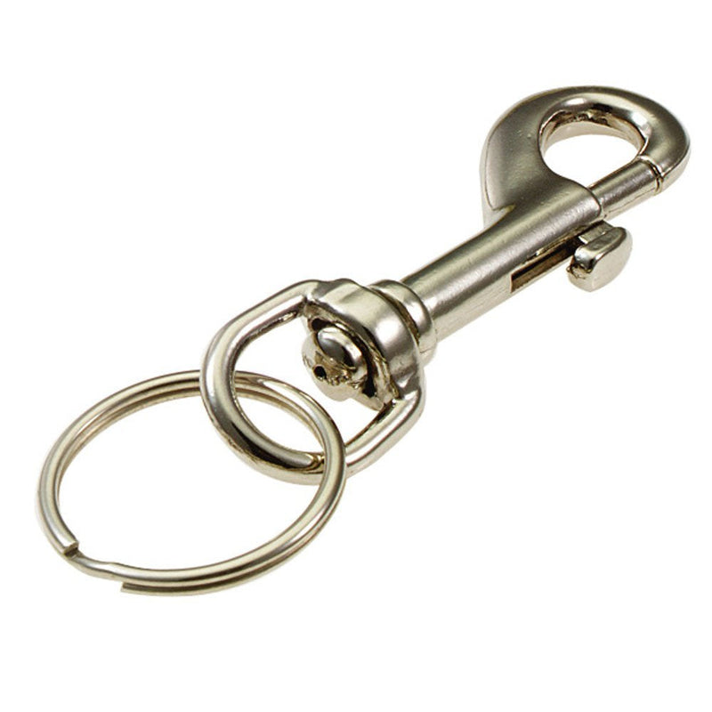 [Australia - AusPower] - Lucky Line 3-1/2" Bolt Snap, mens , Nickel Plated Zinc with 1-1/8" Split Key Ring (4511) Nickel-plated Zinc 3-1/2" 3-1/2 Inch 