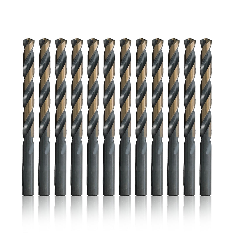 [Australia - AusPower] - Drill America #7 High Speed Steel Black & Gold KFD Split Point Drill Bit (Pack of 12), KFD Series - KFD7P12 