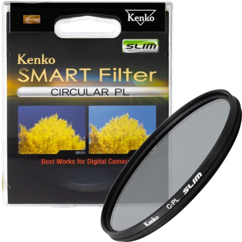Kenko Camera Lens Effect Filter Smart C-PL 82mm, for Landscape, Adjust Contrast and Saturation, Removes Diffuse Reflection of Light, Low-Profile, 382950