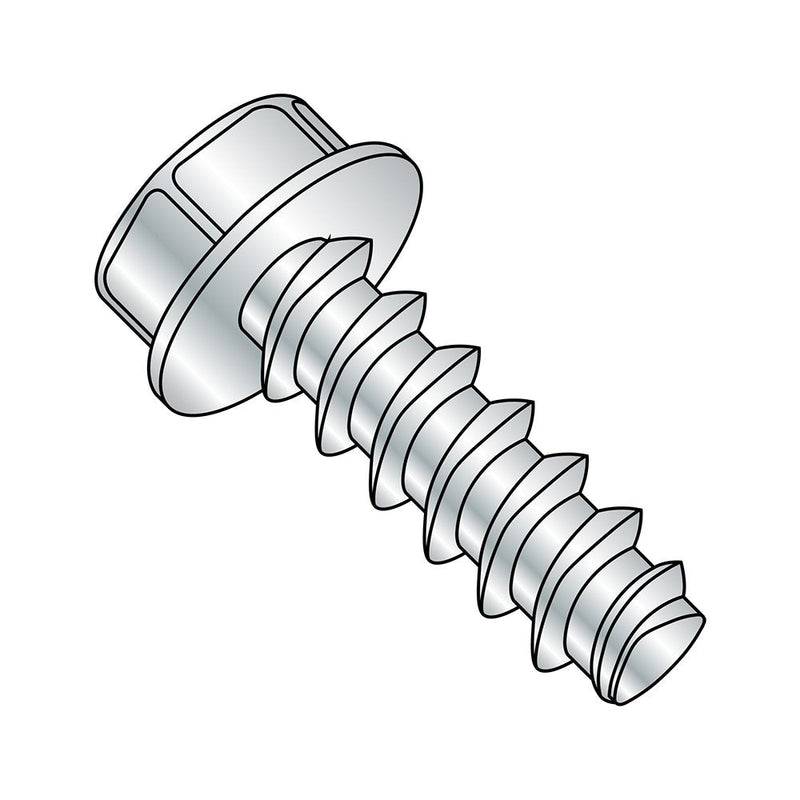 [Australia - AusPower] - Small Parts 1410LW Steel Thread Rolling Screw for Plastic, Zinc Plated, Hex Washer Head, 1/4"-10 Thread Size, 5/8" Length (Pack of 25) 