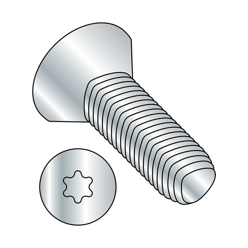 [Australia - AusPower] - Small Parts 0607RTF Steel Thread Rolling Screw for Metal, Zinc Plated, 82 Degree Flat Head, Star Drive, #6-32 Thread Size, 7/16" Length (Pack of 100) 