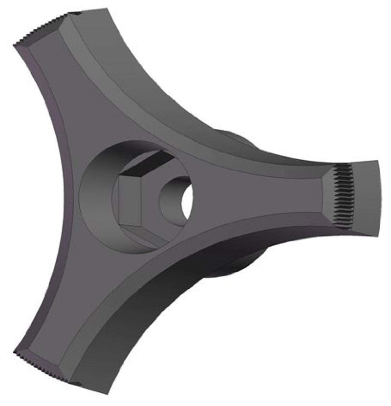[Australia - AusPower] - Innovative Components ANH2-HEXRT5- 2.00" Snap Lock Royal 3 Prong knob hex hole to accept 5/16 nuts and bolts black pp (Pack of 10) 