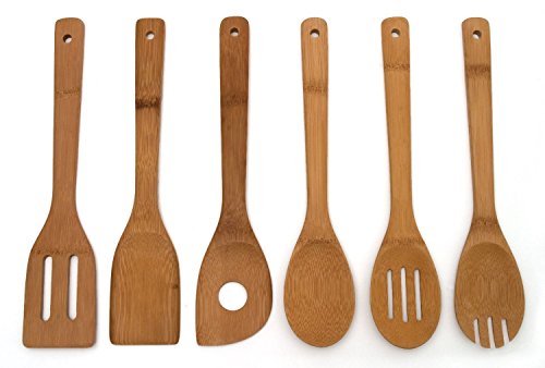 Lipper International 826 Bamboo Kitchen Tools, In Mesh Bag, Set of 2