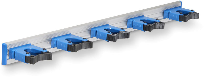 [Australia - AusPower] - Unger Professional Hang-Up 5-Bracket Storage Organizer  Home, Basement, or Garage Tool Organizer Wall Mount, Cleaning Tool Organizer, Wall Rack for Hanging Brooms, Mops, Squeegees & Scrubbers 