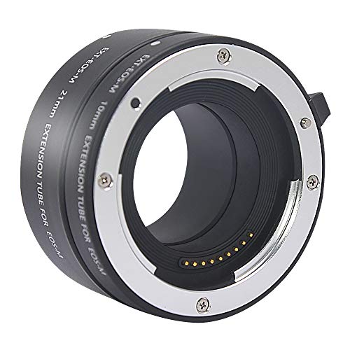 AF Auto Focus Macro Extension Tube Adapter Set for Canon EF-M EOS Mirrorless Camera Eos EOS-M M2 M3 M5 M6 M10 M50 M100(10mm,21mm) EOS-M mount 10+21mm