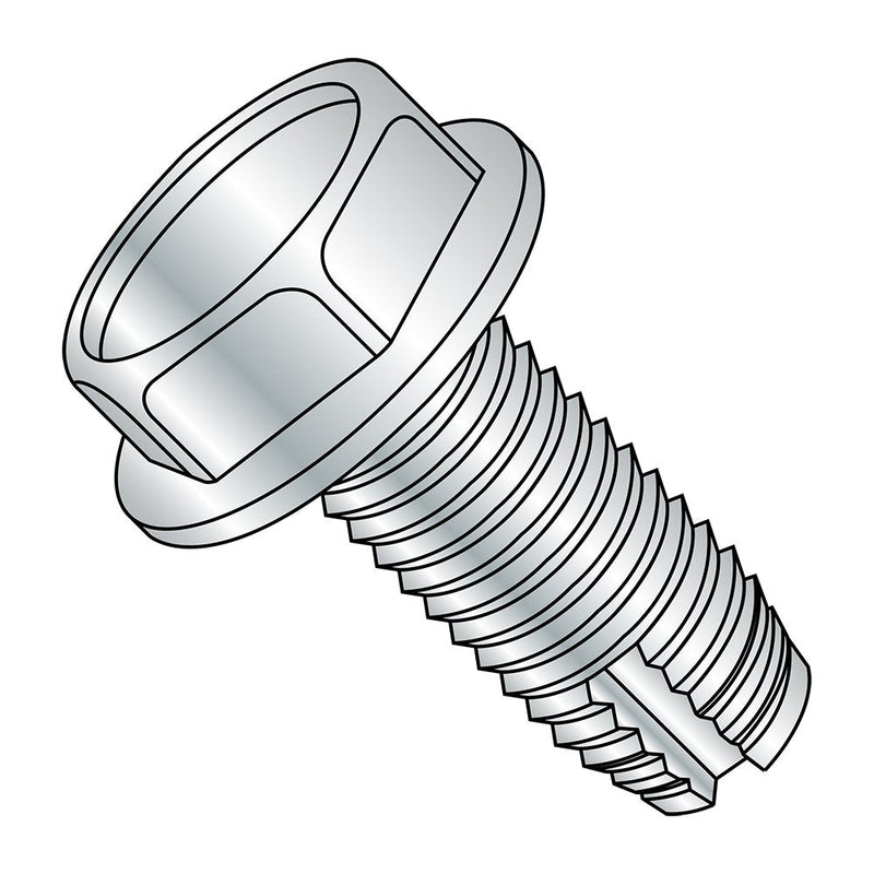 [Australia - AusPower] - Small Parts 14081W Steel Thread Cutting Screw, Zinc Plated Finish, Hex Washer Head, Type 1, 1/4"-20 Thread Size, 1/2" Length (Pack of 50) 