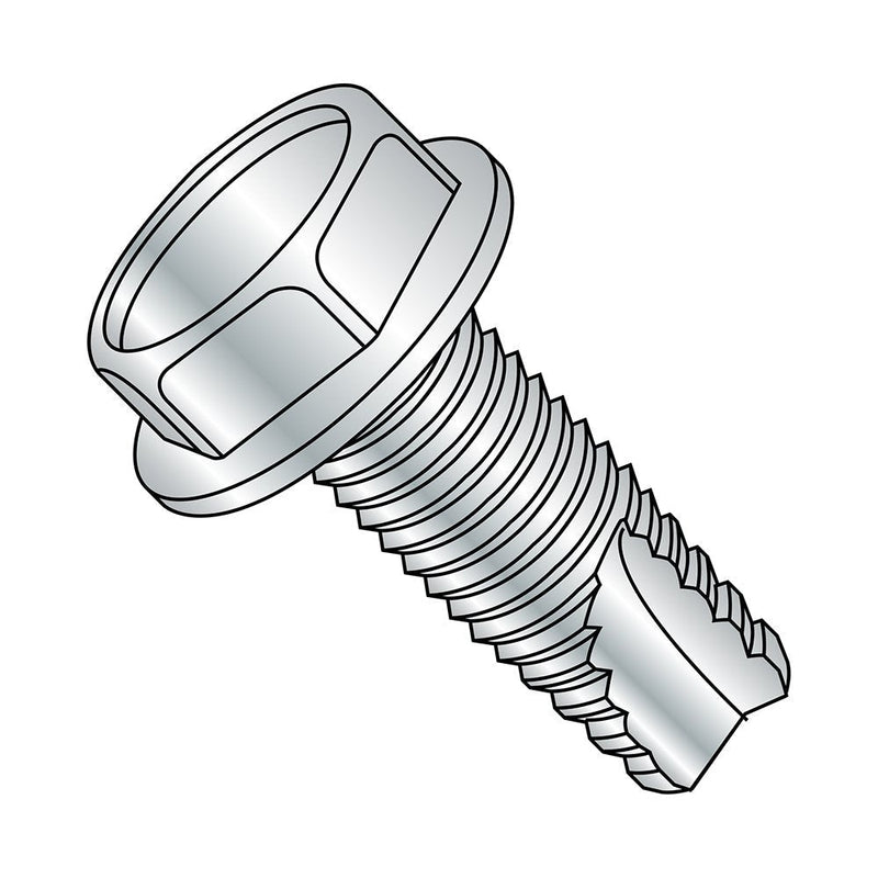 [Australia - AusPower] - Small Parts 31103W Steel Thread Cutting Screw, Zinc Plated Finish, Hex Washer Head, Type 23, 5/16"-18 Thread Size, 5/8" Length (Pack of 10) 
