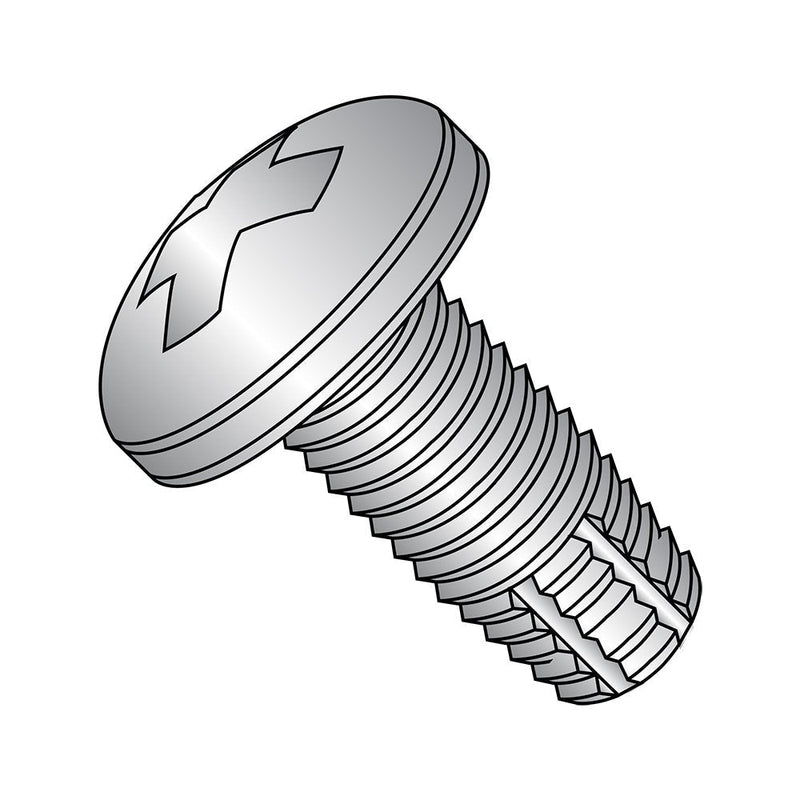 [Australia - AusPower] - Small Parts 0804FPP410 410 Stainless Steel Thread Cutting Screw, Plain Finish, Pan Head, Phillips Drive, Type F, #8-32 Thread Size, 1/4" Length (Pack of 100) 