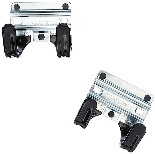 Meister Tool Holder Hooks Cp (2 Pcs) 9952540 | Easy to install - for T-handles - tool holder - garden tool holder - spade holder - in the garden - for garden Double Hook 1.00 cm (2 pieces)