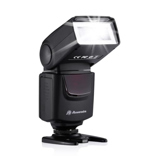 Powerextra DF-400 Speedlite Camera Flash for Nikon Pentax Samsung Fujifilm Olympus Panasonic Sigma Minolta Leica Sony DSLR Cameras and Others with Single-Contact Hotshoe 1