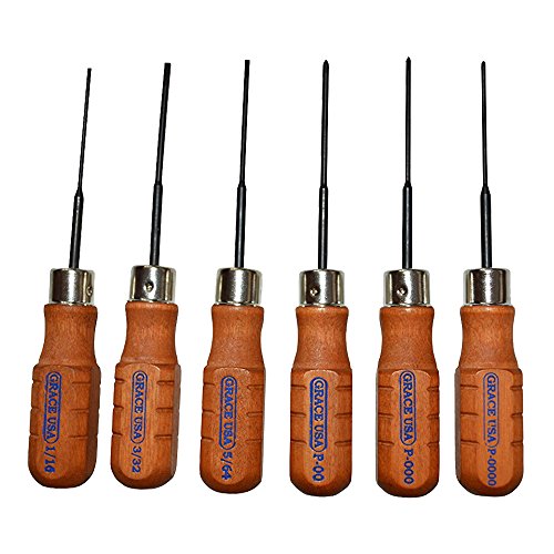 Grace USA - Micro Screwdriver Set - MS6 - Gunsmithing - Screwdrivers - 6 piece - Gunsmith Tools & Accessories, Brown/Black