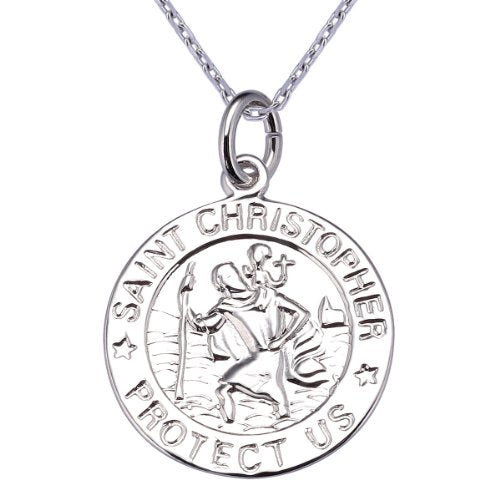 VIKI LYNN St Christopher Medal Necklace 925 Sterling Silver Pendant