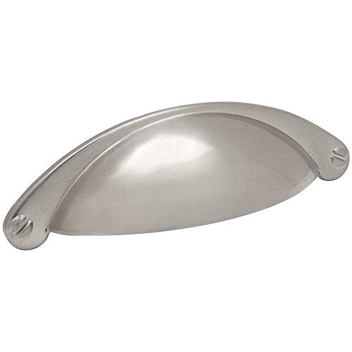 Cosmas 10 Pack 4198SN Satin Nickel Cabinet Hardware Bin Cup Drawer Handle Pull - 2-1/2" (64mm) Hole Centers