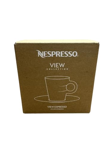 Nespresso -View collection: set of 2 espresso glass cups and saucers (80 ml)