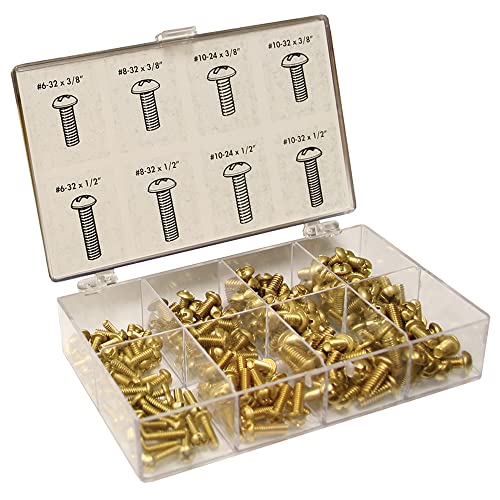 Jones Stephens brass bibb screw assortment kit, no finish, screw and bolt assortment set