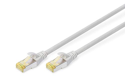Digitus 3m Cat6 AS/FTP Network Cable - (Cat6 a, S/FTP (S-STP), RJ-45, RJ-45, Male/Male, -20 - 60°C) | 10Gbps - PoE++ - AWG 27/7 - LSZH - RJ45 Network Cable Patch Cable - Compatible with Cat 6 and Cat 7 gray 2-3 m