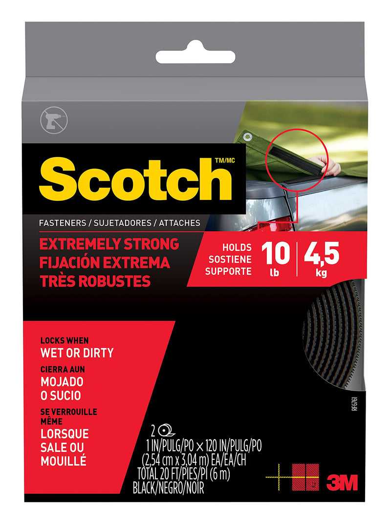 [Australia - AusPower] - RF6761 Fastener, Reclosable, Black, 1-In. x 10-Ft. - Quantity 1 
