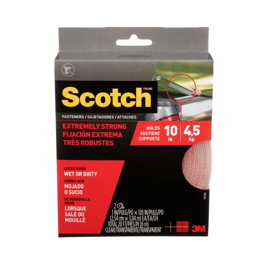 Scotch Extreme Fasteners, 1" x 10', Clear (RF6760) 2 Roll/Pack Pack of 1