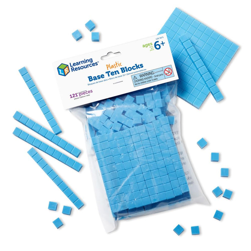 [Australia - AusPower] - Learning Resources Base Ten Blocks Smart Pack, Early Childhood Math Skills, Ages 5+ Set Base Ten Smart Pack 