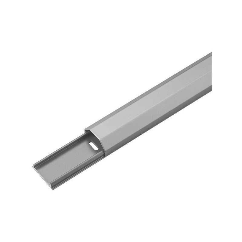 Goobay 90666 Semi-Circular Aluminum Cable Duct 33 mm Length 1.1 m For Invisible Laying of Cables silver